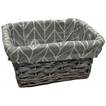 Καλάθι μπαμπού με ύφασμα εσωτερικά γκρι 22x16x11cm ΚΩΔ.05-950-2847-1