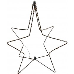 Αστέρι επιτραπέζιο 3D μαύρο με φωτιζόμενο λαμπάκι τύπου copper 31x31cm XLCOPPER-STAR1 ΚΩΔ.10574