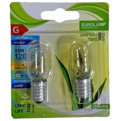 Λάμπα ψυγείου σετ  2 τεμαχίων 20x53mm κίτρινο φως Ε-14 15watt 800-88094 ΚΩΔ.10890 Λάμπα ψυγείου σετ  2 τεμαχίων 20x53mm κίτρινο φως Ε-14 15watt 800-88094 ΚΩΔ.10890