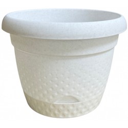 Γλάστρα πλαστική Νο3 λευκό 23x19,5cm 32-800-1717 ΚΩΔ.8354