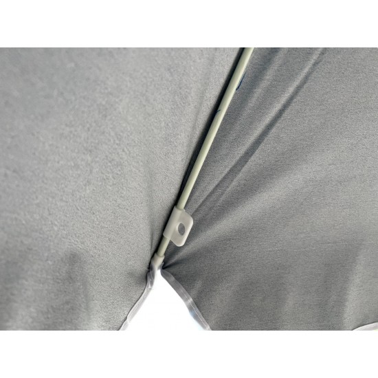 Ομπρέλα παραλίας αλουμινίου με ακτίνες fiberglass Polyester 180gr 230cm μπλε ΚΩΔ.8290
