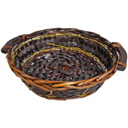 Καλάθι μπαμπού στρογγυλό καφέ 35x31x8cm 73-1006 ΚΩΔ.9636 Καλάθι μπαμπού στρογγυλό καφέ 35x31x8cm 73-1006 ΚΩΔ.9636