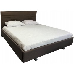 Κρεβάτι υφασμάτινο χειροποίητο διπλό Καφέ 158x208x100cm ΚΩΔ.9785