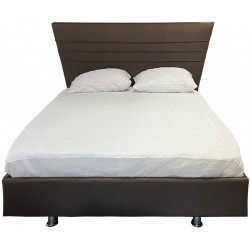 Κρεβάτι υφασμάτινο χειροποίητο διπλό Καφέ 158x208x100cm ΚΩΔ.9785
