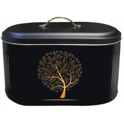 Ψωμιέρα μεταλλική σε μαύρο χρώμα 33x17,5x22cm ΚΩΔ.03-800-1663