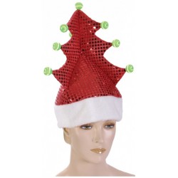 Καπέλο υφασμάτινο χριστουγεννιάτικο δέντρο κόκκινο 35cm 5581 ΚΩΔ.10697