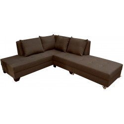 Γωνιακός καναπές κρεβάτι Maximo σε καφέ χρώμα 275x210x74cm MB11006 ΚΩΔ.11006