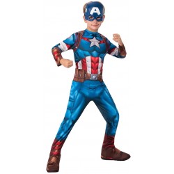 Παιδική Στολή αυθεντική Captain America μπλε 5-6 ετών HS 702563S ΚΩΔ.7567