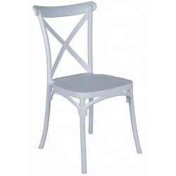 Καρέκλα από πολυπροπυλένιο σε λευκό χρώμα 47x47x90cm ΚΩΔ.11239