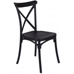 Καρέκλα από πολυπροπυλένιο σε μαύρο χρώμα 47x47x90cm ΚΩΔ.11238