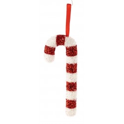 Χριστουγεννιάτικο μπαστούνι Candy κρεμαστό 7x20cm κόκκινο 04.B24666 ΚΩΔ.13585