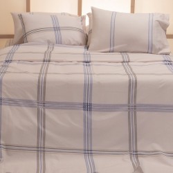 Σετ σεντόνια βαμβακερά 4 τεμαχίων, 2 μαξιλαροθήκες 50x70cm και 2 σεντόνια 235x270cm μπλε 2310 ΚΩΔ.13323