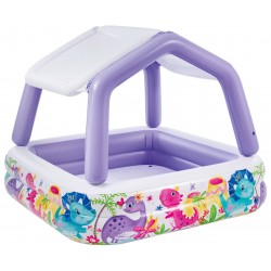 Πισίνα με σκίαστρο σε μωβ χρώμα 157x157x122cm 1-6 ετών 57470 ΚΩΔ.12508