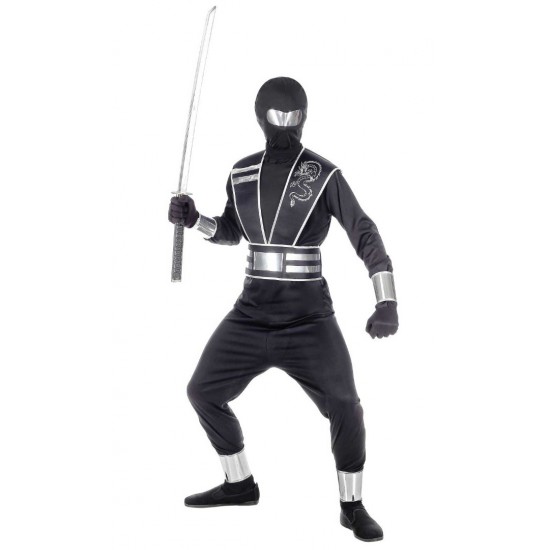 Mirror Ninja στολή παιδική σε μαύρο χρώμα ηλικία 7-8 ετών 5152-2 ΚΩΔ.11186