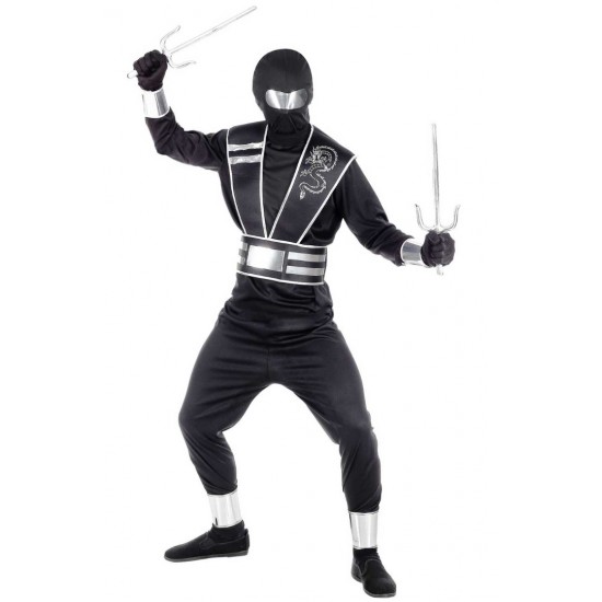Mirror Ninja στολή παιδική σε μαύρο χρώμα ηλικία 11-12 ετών 5152-4 ΚΩΔ.11187