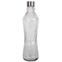 Μπουκάλι νερού γυάλινο με inox βιδωτό πώμα 1000ml 8,5x8,5x31cm διάφανο 03-950-3967 Μπουκάλι νερού γυάλινο με inox βιδωτό πώμα 1000ml 8,5x8,5x31cm διάφανο 03-950-3967