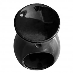 Βάση για αρωματικό κερί κεραμικό μαύρο 13x12cm 22-3011 ΚΩΔ.11072 