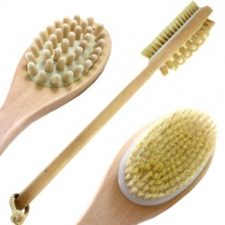 Βούρτσα πλάτης ξύλινη bamboo μασάζ 43cm μπεζ 5025 ΚΩΔ.13114