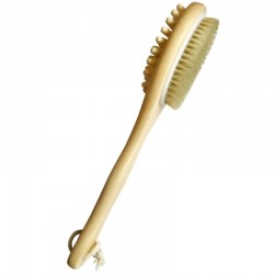 Βούρτσα πλάτης ξύλινη bamboo μασάζ 43cm μπεζ 5025 ΚΩΔ.13114