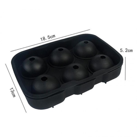 Παγοθήκη σιλικόνης 6 θέσεων σφαίρα 18x12,7cm γκρι 1023 ΚΩΔ.11332