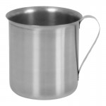 Κούπα ανοξείδωτη με χέρι 300ml 8x8cm ασημί 4536 ΚΩΔ.12607