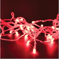 100 φωτάκια LED με 8 προγράμματα και επέκταση 3+5 μέτρα,διάφανο καλώδιο κόκκινο λαμπάκι 63353 ΚΩΔ.13490