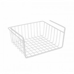 Καλάθι ραφιού κρεμαστό μεταλλικό λευκό 31x25x23cm 0104W ΚΩΔ.12492