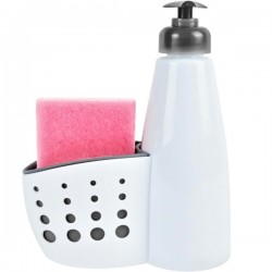 Αντλία πλαστική υγρού σαπουνιού με θέση για σφουγγάρι 350ml λευκό Β1230 ΚΩΔ.12486 Αντλία πλαστική υγρού σαπουνιού με θέση για σφουγγάρι 350ml λευκό Β1230 ΚΩΔ.12486