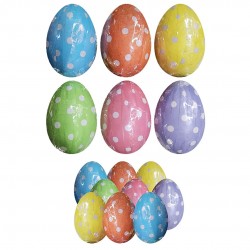 Αυγά χάρτινα πουά σετ 9 τεμαχίων 6cm πολύχρωμο 73-2074 ΚΩΔ.11781