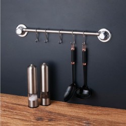 Κρεμάστρα κουζίνας μεταλλική  με βεντούζα σε ασημί χρώμα 43,5x5x8cm 6078 ΚΩΔ.12596 Κρεμάστρα κουζίνας μεταλλική  με βεντούζα σε ασημί χρώμα 43,5x5x8cm 6078 ΚΩΔ.12596