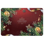 Χαλάκι εξώπορτας βαρύ xmas μπορντώ 58x38cm 93-2427 KΩΔ.13401