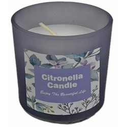 Κερί ρεσώ citronella σε γυάλινη θήκη μωβ 5,5x6,5cm 05-950-3048