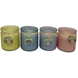 Κερί ρεσώ citronella σε γυάλινη θήκη ροζ 10x12,5cm 05-950-3046