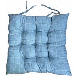 Μαξιλάρι καρέκλας polyester με γέμιση από σιλικονούχα βάτα καρώ γαλάζιο 40x40x4cm 39-950-2033 ΚΩΔ.11143 Μαξιλάρι καρέκλας polyester με γέμιση από σιλικονούχα βάτα καρώ γαλάζιο 40x40x4cm 39-950-2033 ΚΩΔ.11143