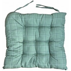 Μαξιλάρι καρέκλας polyester με γέμιση από σιλικονούχα βάτα καρώ πράσινο 40x40x4cm 39-950-2033 ΚΩΔ.11144 Μαξιλάρι καρέκλας polyester με γέμιση από σιλικονούχα βάτα καρώ πράσινο 40x40x4cm 39-950-2033 ΚΩΔ.11144