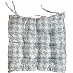 Μαξιλάρι καρέκλας polyester με γέμιση από σιλικονούχα βάτα καρώ γκρι 40x40x4cm 39-950-2036 ΚΩΔ.11146 Μαξιλάρι καρέκλας polyester με γέμιση από σιλικονούχα βάτα καρώ γκρι 40x40x4cm 39-950-2036 ΚΩΔ.11146
