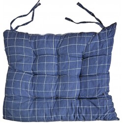 Μαξιλάρι καρέκλας polyester με γέμιση από σιλικονούχα βάτα καρώ μπλε 40x40x4cm 39-950-1896 ΚΩΔ.11150 Μαξιλάρι καρέκλας polyester με γέμιση από σιλικονούχα βάτα καρώ μπλε 40x40x4cm 39-950-1896 ΚΩΔ.11150