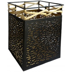 Κηροπήγιο μεταλλικό μαύρο 16x16x24cm HEI 4572 05-950-3112