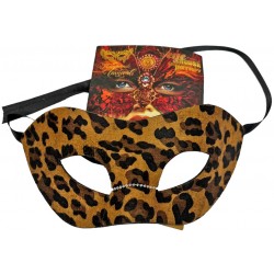Μάσκα ματιών animal print καφέ Α1428 ΚΩΔ.11180