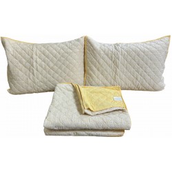 Κουβερλί με 2 μαξιλαροθήκες βαμβακερό 200x220cm 50x70cm κίτρινο ΚΩΔ.11290