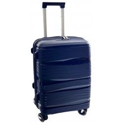 Βαλίτσα από πολυπροπυλένιο τροχήλατη με κλειδαριά ασφαλείας π34xβ20xυ54-102cm μπλε σκούρο ΚΩΔ.11642