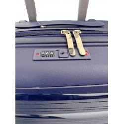 Βαλίτσα από πολυπροπυλένιο τροχήλατη με κλειδαριά ασφαλείας π40xβ24xυ64-102cm μπλε σκούρο ΚΩΔ.11641