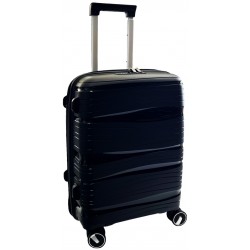 Βαλίτσα από πολυπροπυλένιο τροχήλατη με κλειδαριά ασφαλείας π34xβ20xυ54-102cm μαύρο ΚΩΔ.11637