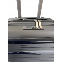 Βαλίτσα από πολυπροπυλένιο τροχήλατη με κλειδαριά ασφαλείας π47xβ28xυ74-102cm μαύρο ΚΩΔ.11639