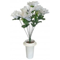Γλαστράκι με λουλούδι Ντάλια λευκό 45cm 43002-10 ΚΩΔ.11725