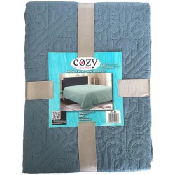Κουβερλί μονό microfibra 150x240cm μπλε σκούρο 35140 ΚΩΔ.12148