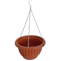Γλάστρα πλαστική κρεμαστή καφέ 33x17cm ΚΩΔ.12264