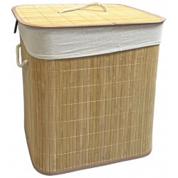 Καλάθι άπλυτων bamboo 60 λίτρα μπεζ 42x32x50cm 32759 ΚΩΔ.12541