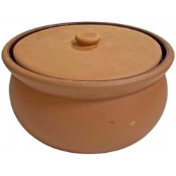 Γάστρα πυρίμαχη με καπάκι σε καφέ χρώμα 28x16cm 03-800-1681