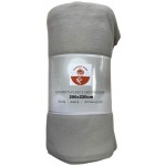 Κουβέρτα fleece διπλή γκρι 200x220cm 35078 ΚΩΔ.13328